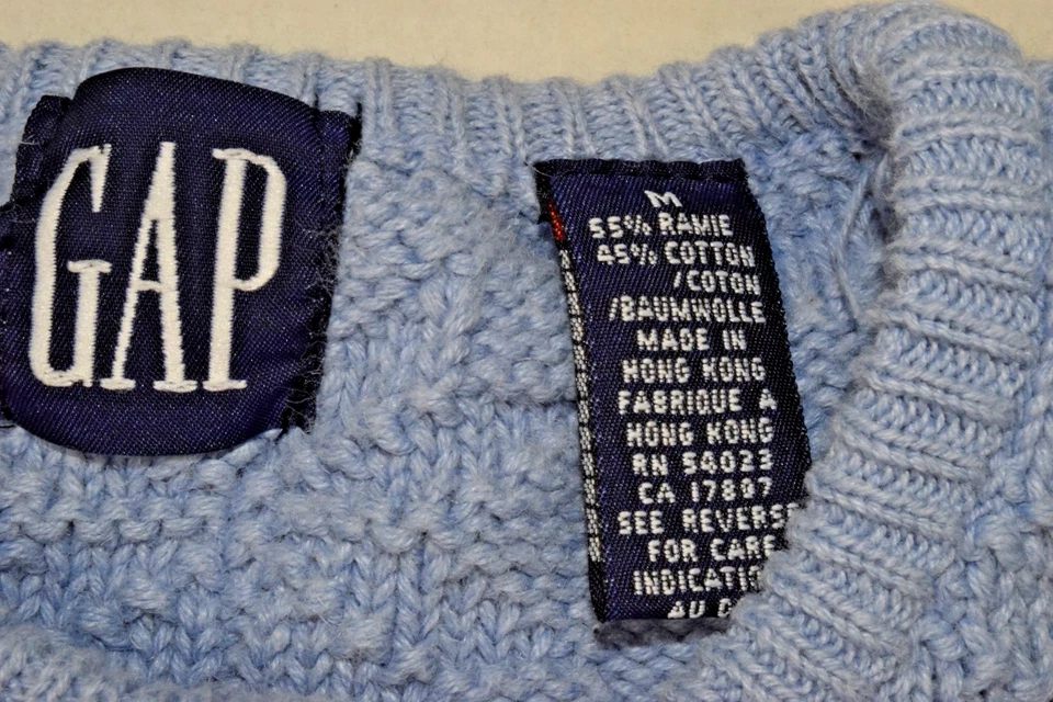 Cárdigan Suéter Vintage Hueco Talla M Años 80 Periwinkle Azul Copo de Nieve Hombro Ancho Foto 3 de 4