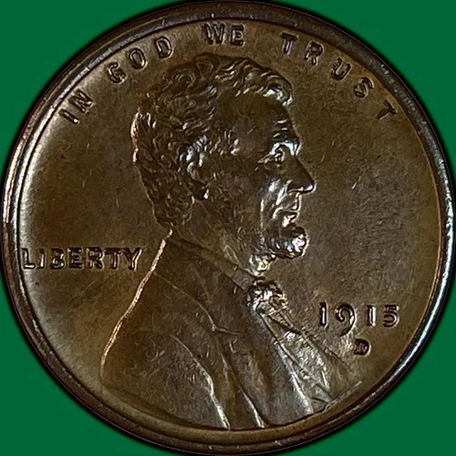 1915-D Lincoln Wheat Cent Uncirculated UNC Coin #36355