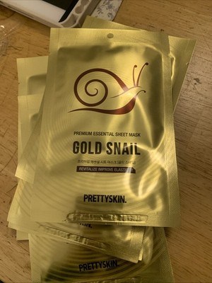 pretty  skin Gold & Snail Hydrogel Beauty Mask Pack, 10 sheet