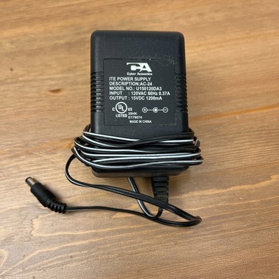Cyber Acoustics 15V 1.2A AC Power Adapter Model U150120DA3   Works