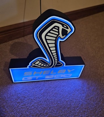 Gt500 Cobra Style LED Light Box shelby sign   USB Powered   Garage Decor