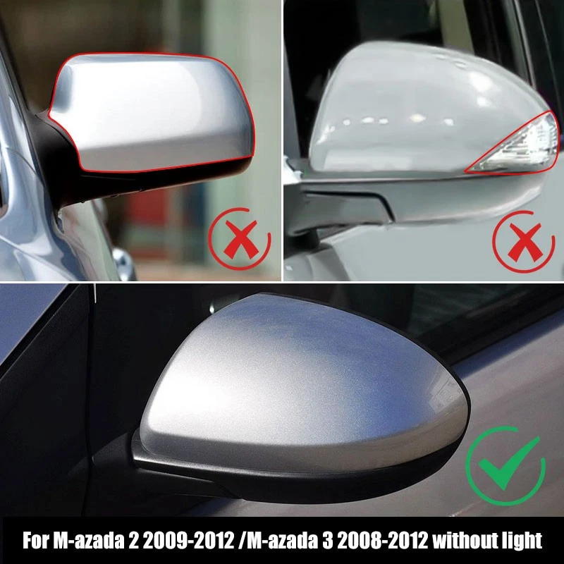 Tapa de cubierta de espejo retrovisor lateral izquierdo derecho para Mazda 2 3 2009~2013 Foto 2 de 4