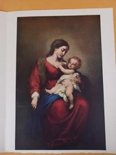 Murillo " Madonna And Child" Small Art Prints World's Great Paintings 12.5x9.25