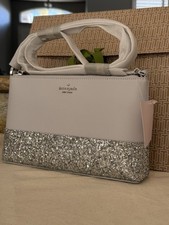 KATE SPADE NEW YORK Flash Crossbody Bag Gray/Silver Glitter Blingy