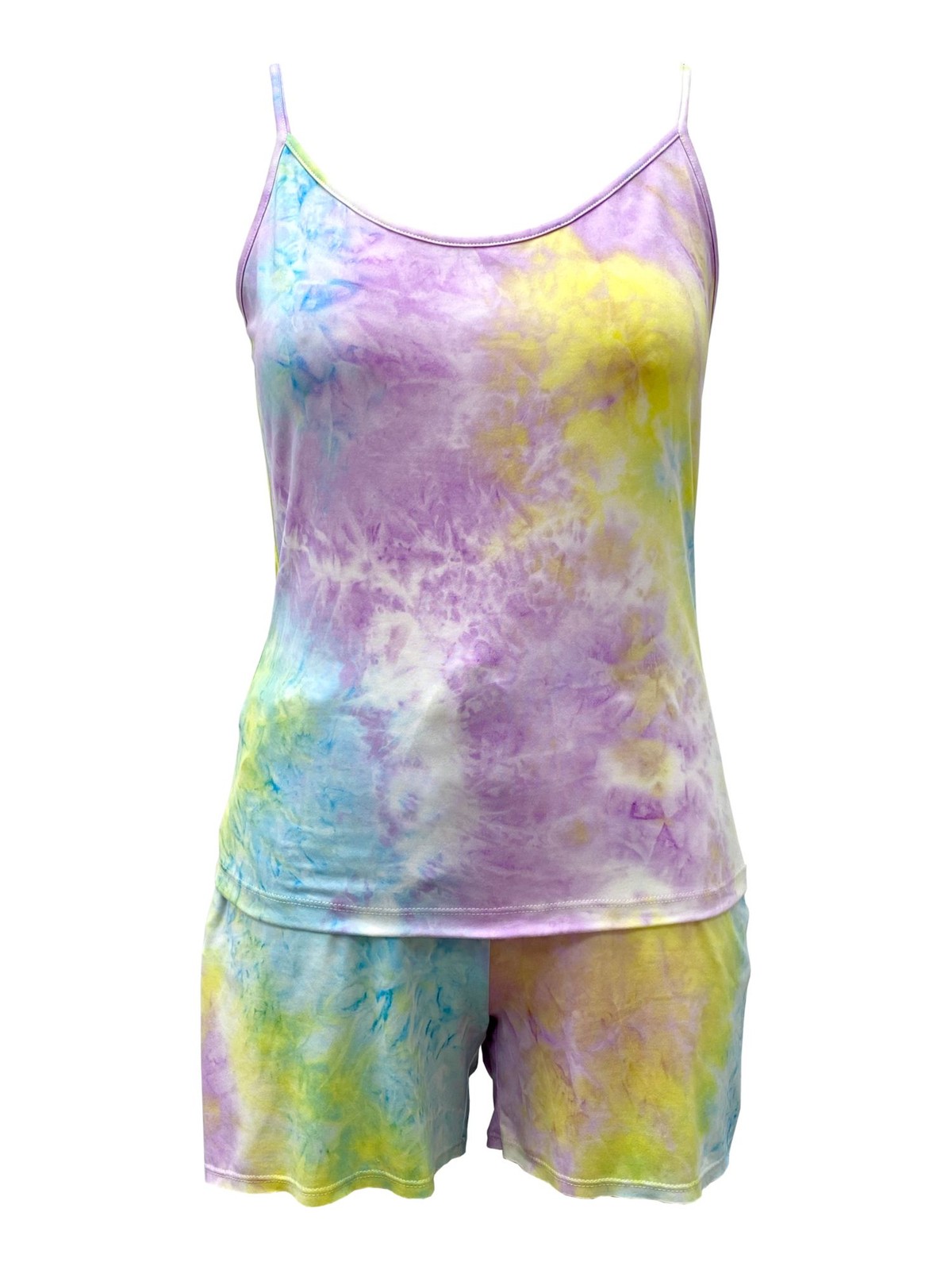 Пижама JENNI Mens с фиолетовой майкой на тонких бретельках и шортами-шортиками L