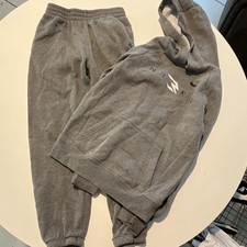 Nike Boys Gray Fleece 2pc Sweatsuit Set Hoodie  Pants L 12-13Y fits 10/12
