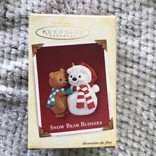 Hallmark Keepsake Christmas Ornament Snow Bear Buddies QXG4432 2005