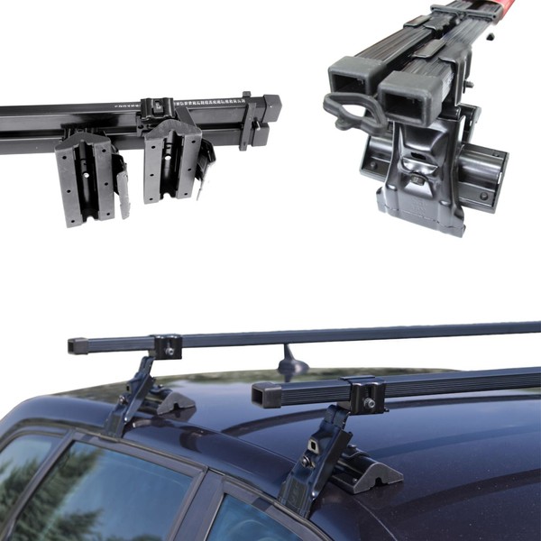 FüR Vw Jetta 5 V 4-TüR 06-10 Schwarz Stahl DachträGer GepäCkträGer Normaldach-image