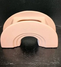 Vintage Deco Style Terracotta Colored Arch Decorative Planter Vase Ceramic