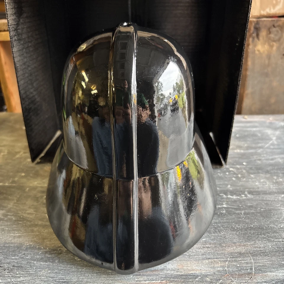 Star Wars Darth Vader Head Ceramic Coin Bank Black FAB 2014 Lucasfilm  - Image 3 of 4