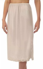Ladies Marlon Polyester Lace 27" Waist Slip-Soft Silky Underskirt with Lace Trim