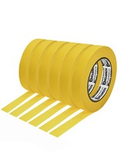 KREFINISH 6 Rolls 0.7"x60yd Yellow Automotive Painters Masking Tape