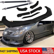 Front Bumper Lip Splitter Spoiler Glossy Black Body Kit For Infiniti G35 G37