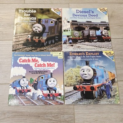 4 Vtg 90s Thomas Train Books Diesel Edward Exploit Catch Me Read To Me Series