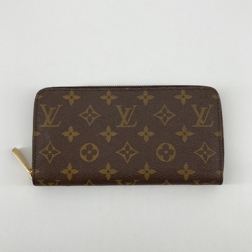 LOUIS VUITTON Zip Around Wallet Monogram M60017 Brown Authentic From Japan
