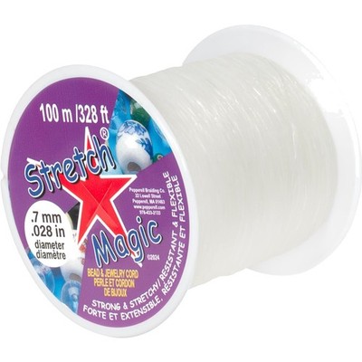 Elastic Beading Cord   Clear Color, 0.7mm in Diameter, 100-Meter 328 ft - Eas...