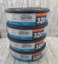 Diaper Genie Refill 4 Pack 320 Bags Unscented