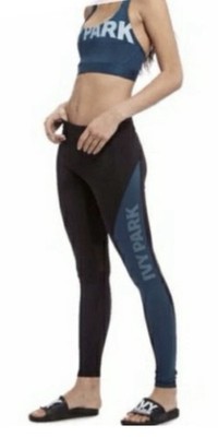 Ivy Park Beyonce Women s Athleisure Leggings Black Teal Sz medium