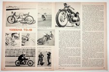 Yamaha TD-1B Motorcycle Vintage 1965 Cycle World Magazine Print Ad Racing 250cc