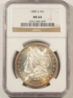 1880-S $1 MORGAN DOLLAR - NGC MS-64, PREMIUM QUALITY!