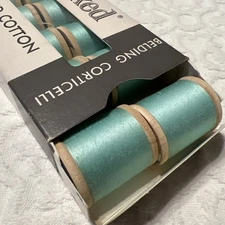 BELDING CORTICELLI BEL-WAXED, Mercerized Cotton Thread Size 50 x 12  Sea Blue