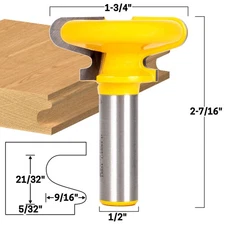 1-3/4" Finger Grip Router Bit - 1/2" Shank - Yonico 13934