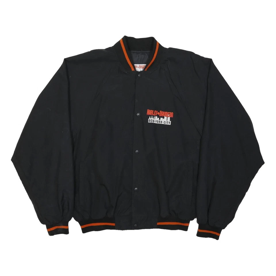 HARLEY DAVIDSON Veste Col Sweat Hoodie Noir 2XL Neuf New York City - Photo 1/4