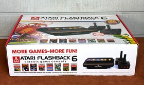ATARI Flashback 6 Classic Game Console 100 Built-In Games 2 Wireless Controllers