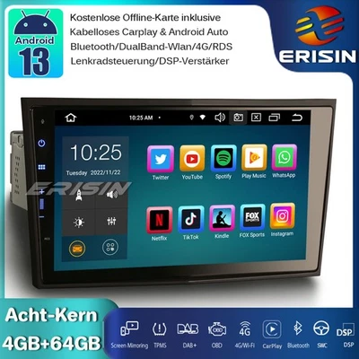 4GB+64GB DAB+Android 13 Autoradio GPS Opel Corsa C/D Zafira Astra Vivaro Meriva - Bild 1 von 4