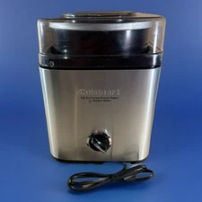 Cuisinart 2qt Ice Cream Maker Stainless Steel Excellent Preowned