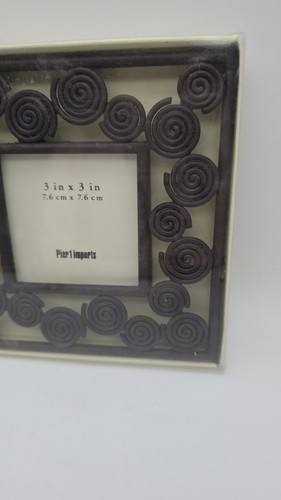 Pier 1 IMPORTS Bilderrahmen Metallwirbel 3 x 3 NEU NOS - Bild 5 von 9