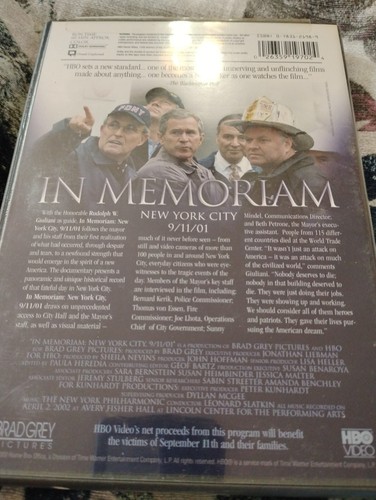 In Memoriam-New York City 9/11/01 (DVD, 2002) - Picture 2 of 4
