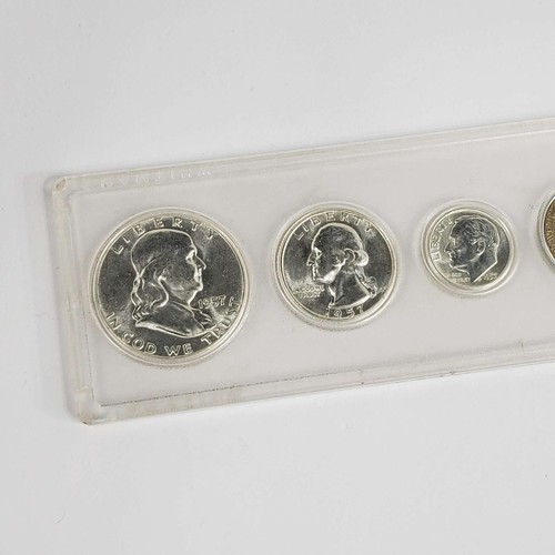 (1) 1957 United States Mint SILVER Philadelphia Year Set WHITMAN Plastic Holder - Picture 2 of 6