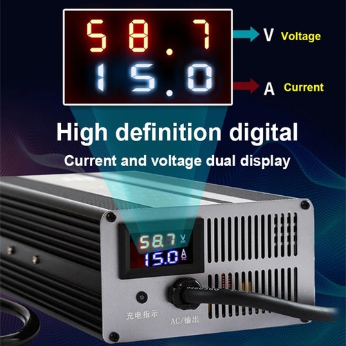 Ladegerät Current Adjustable 1A-10A für 48V/60V/72V Li-ion LiFePo4 Lithium Akku - Bild 3 von 22