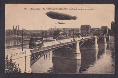 Flug Luftschiff Luftschiff Clement Bayard über Asnieres Frankreich