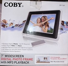 Digital Photo Frame Coby 7-Inch Widescreen with MP3 Player  2 Frames DP-769