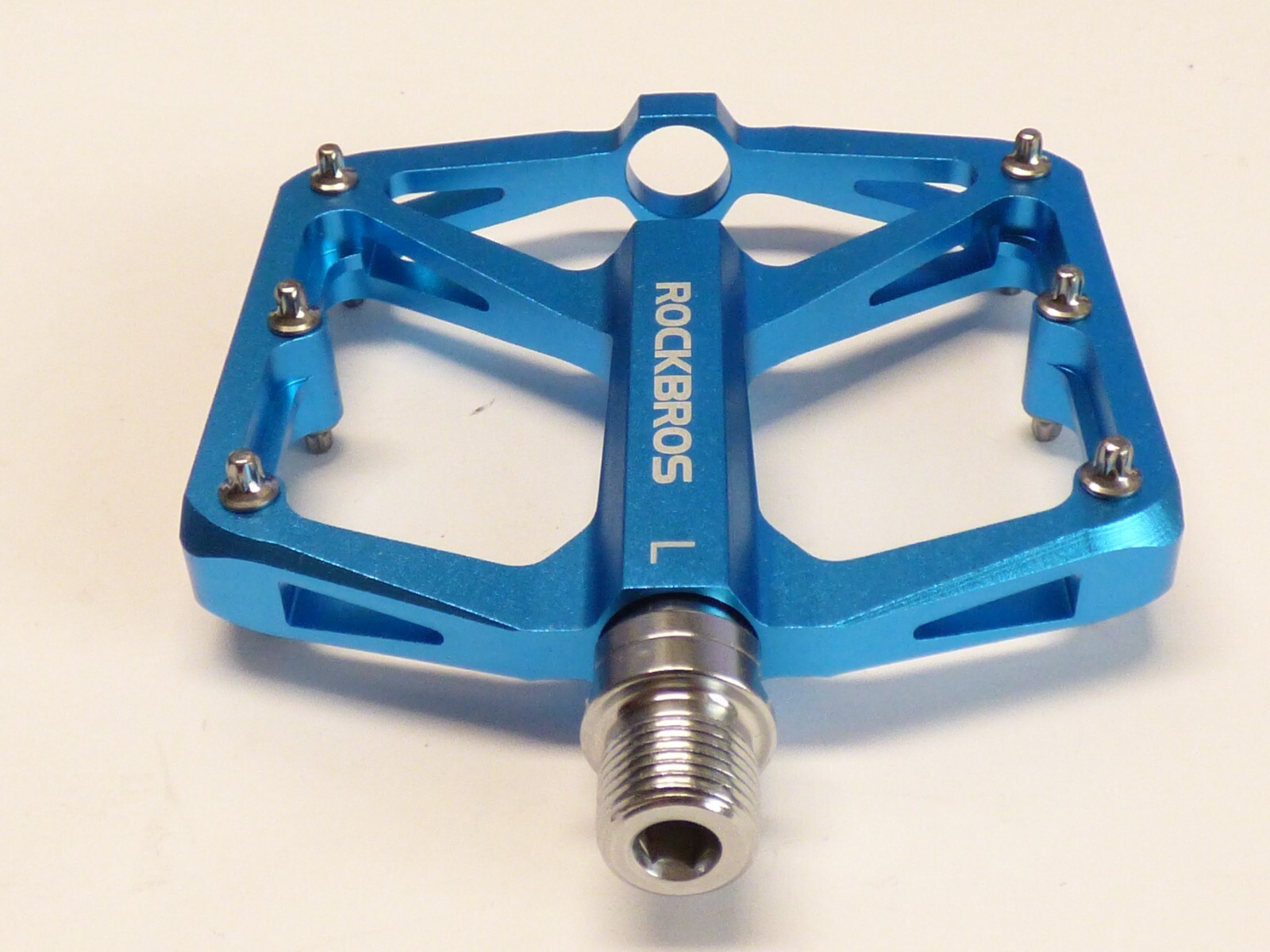 ROCKBROS Fahrradpedale Reflektoren Plattform Pedale Alu 916 MTB E-Bike Blau 02