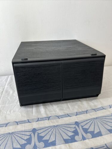 Vintage Retro Black Ash CD Storage Case Drawers Holds 40 CDs - Afbeelding 1 van 7