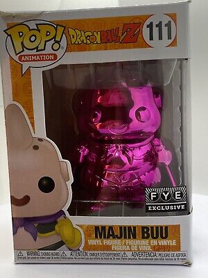 Funko POP DragonballZ MAJIN BUU #111 (PINK CHROME) FYE Exclusive BOX NOT MINT | eBay