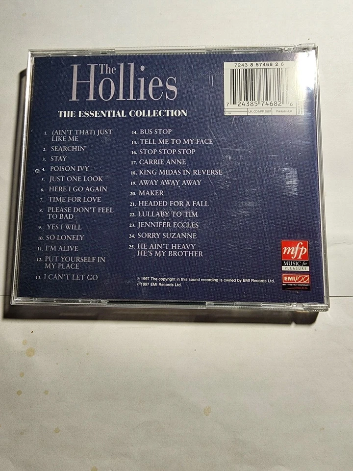 THE HOLLIES - ОСНОВНАЯ КОЛЛЕКЦИЯ - (25 ТРЕКОВ) - 1997 VG + CD48 - Изображение 2 из 2
