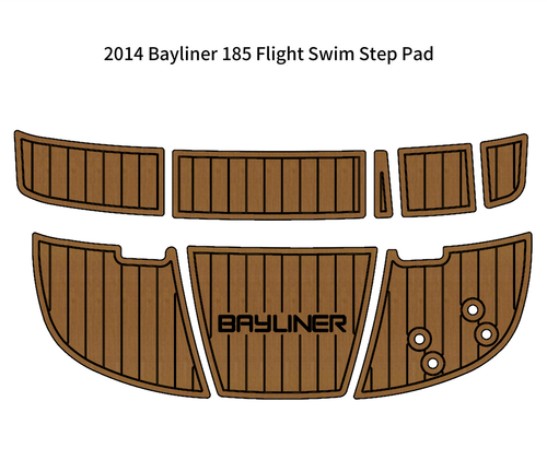 2014 Bayliner 185 Flight Swim Step Platform Boat EVA Foam Teak Flooring Pad Mat - Picture 1 of 18