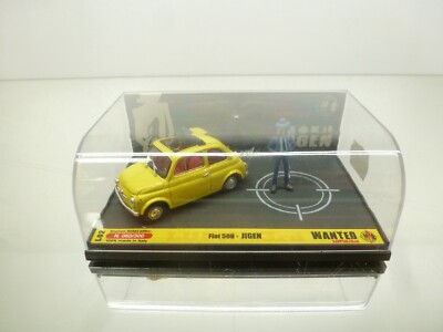 BRUMM  S11/58 FIAT 500 - WANTED JIGEN - LUPIN III - YELLOW  1:43 - GOOD IN SC.