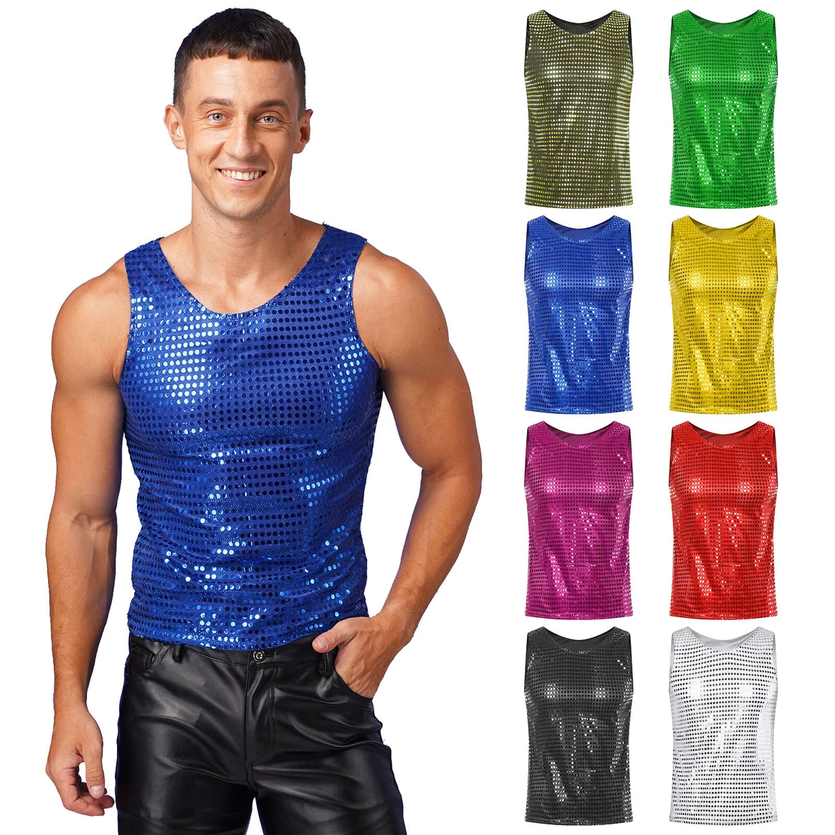 Mens sequin vest clearance