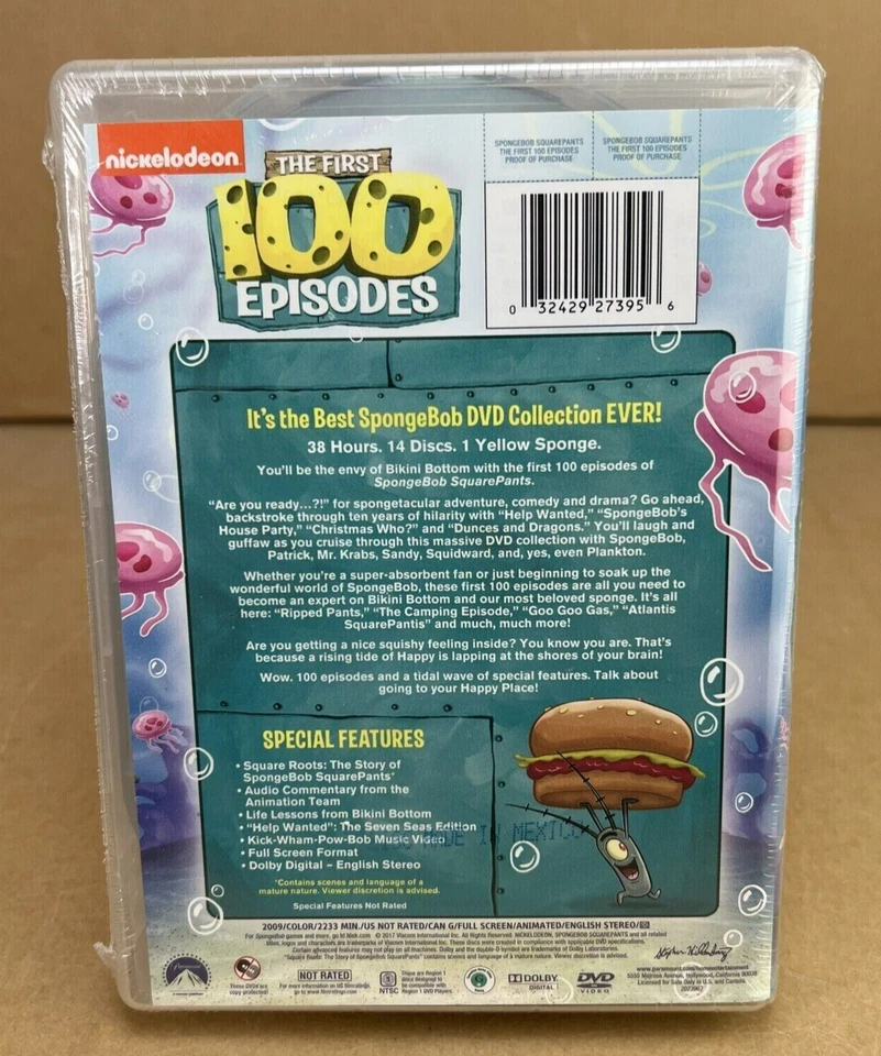 SpongeBob SquarePants The First 100 Episodes (14 DVD Set) *NEW/SEALED* FREE SHIP - Image 2 of 2