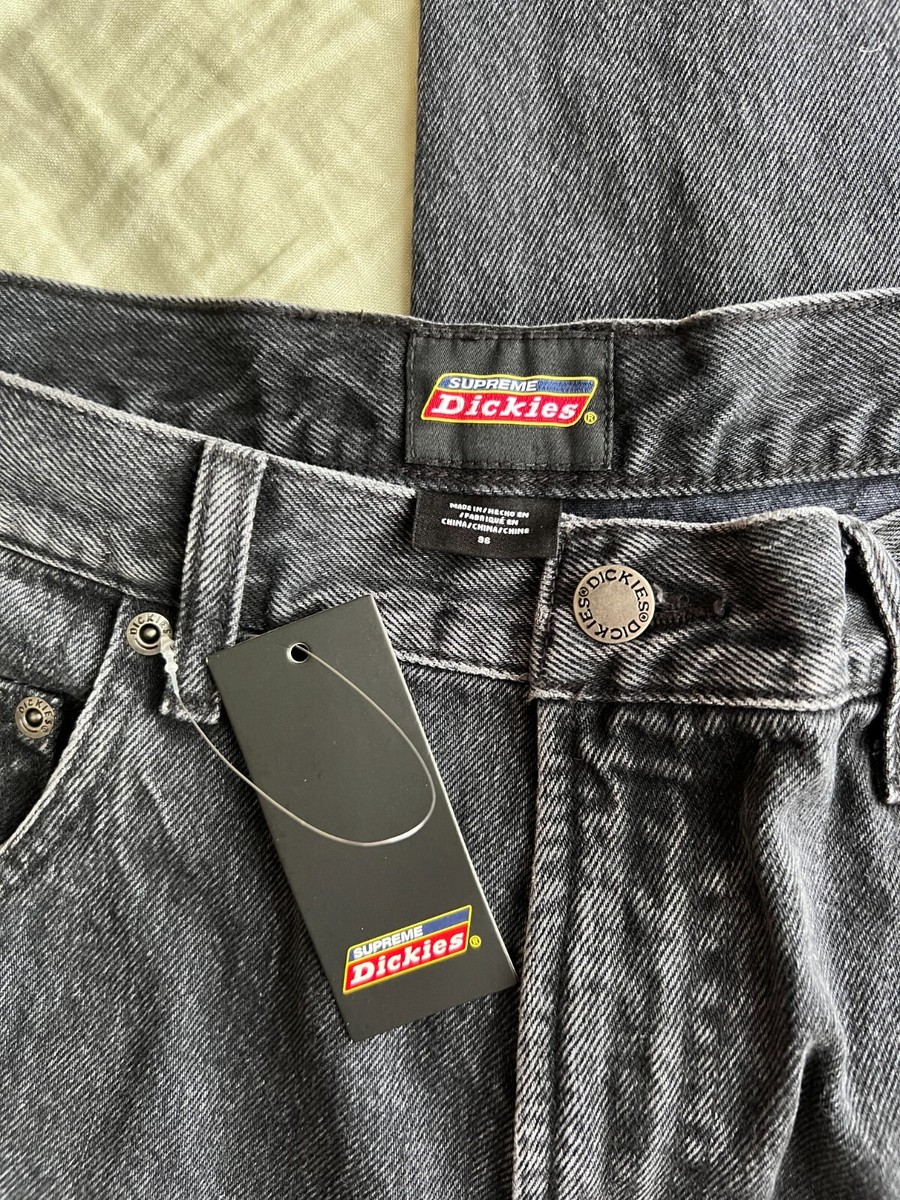 Supreme x Dickies Double Knee Baggy Jeans - Size 36 - Black Supreme x Dickies Double Knee Baggy Jeans - Size 36 - Black