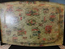 Ultra Rare Mid Century Plastic Serving Tray with Turn of the 20th Century Images