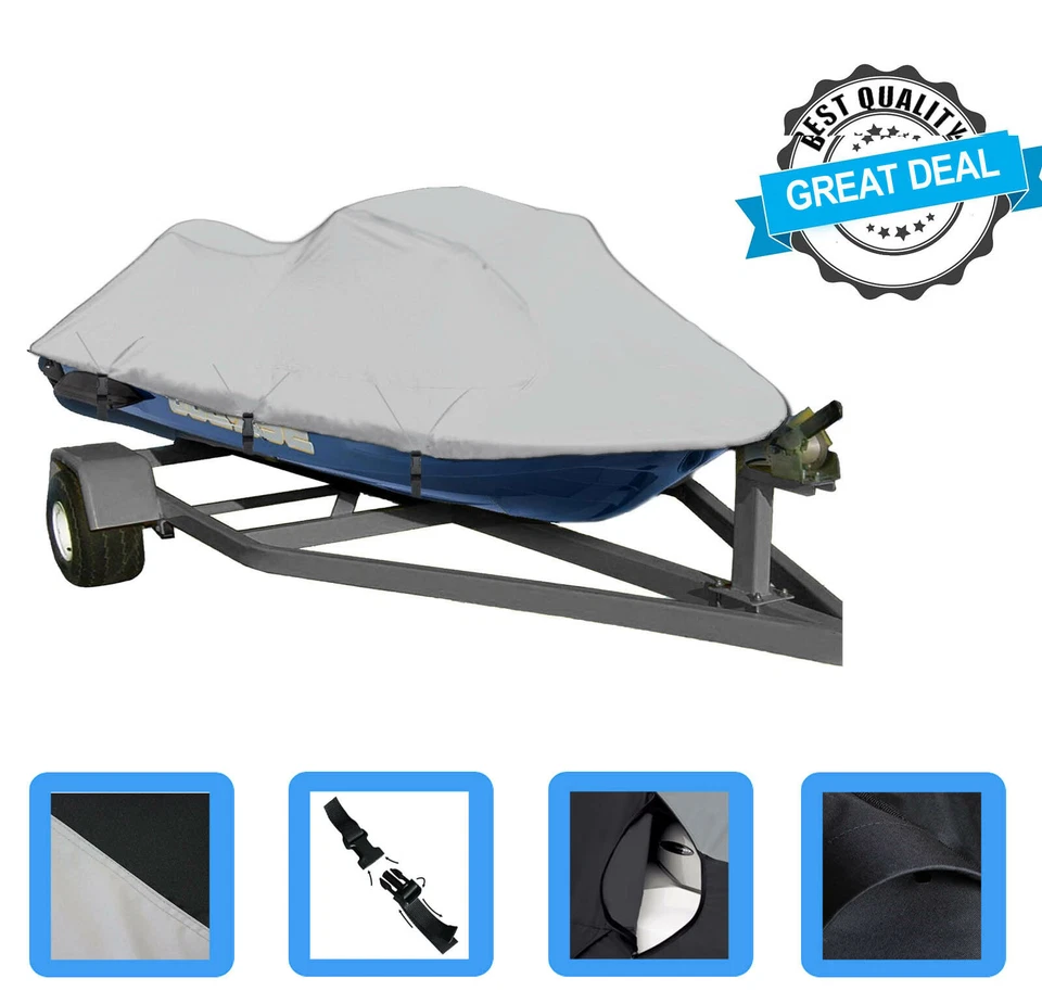 Compatível com Sea Doo GTX, Bombardier GTI, SeaDoo GT, Sea-Doo GTS Jet Ski Cover rebocável - Imagem 2 de 4