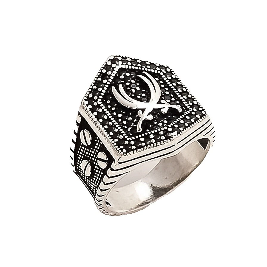 Espinélio Anéis de prata esterlina Anel Masculino 11