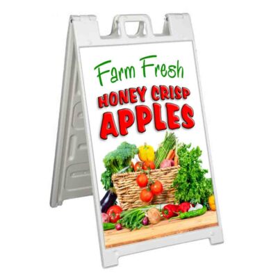 FARM FRESH HONEY CRISP APPLES Signicade 24x36 Aframe Sidewalk Sign Banner Decal