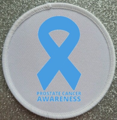 3 Zoll Prostatakrebs Bewusstsein blaues Band Bügelbild/Aufnähen Patch Abzeichen 